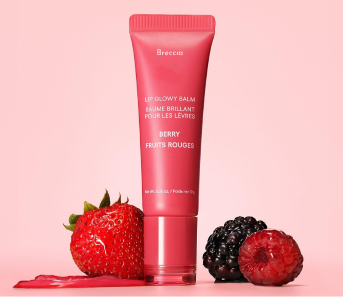 Breccıa Lip Glowy Balm Hydrate, Glossy, Lightweight, Moisturize & Tint with Shea Butter