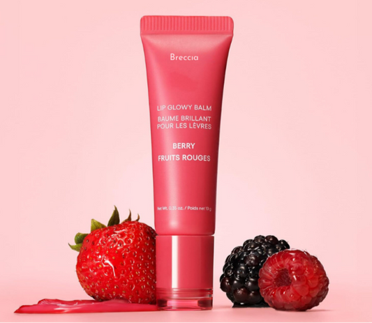 Breccıa Lip Glowy Balm Hydrate, Glossy, Lightweight, Moisturize & Tint with Shea Butter