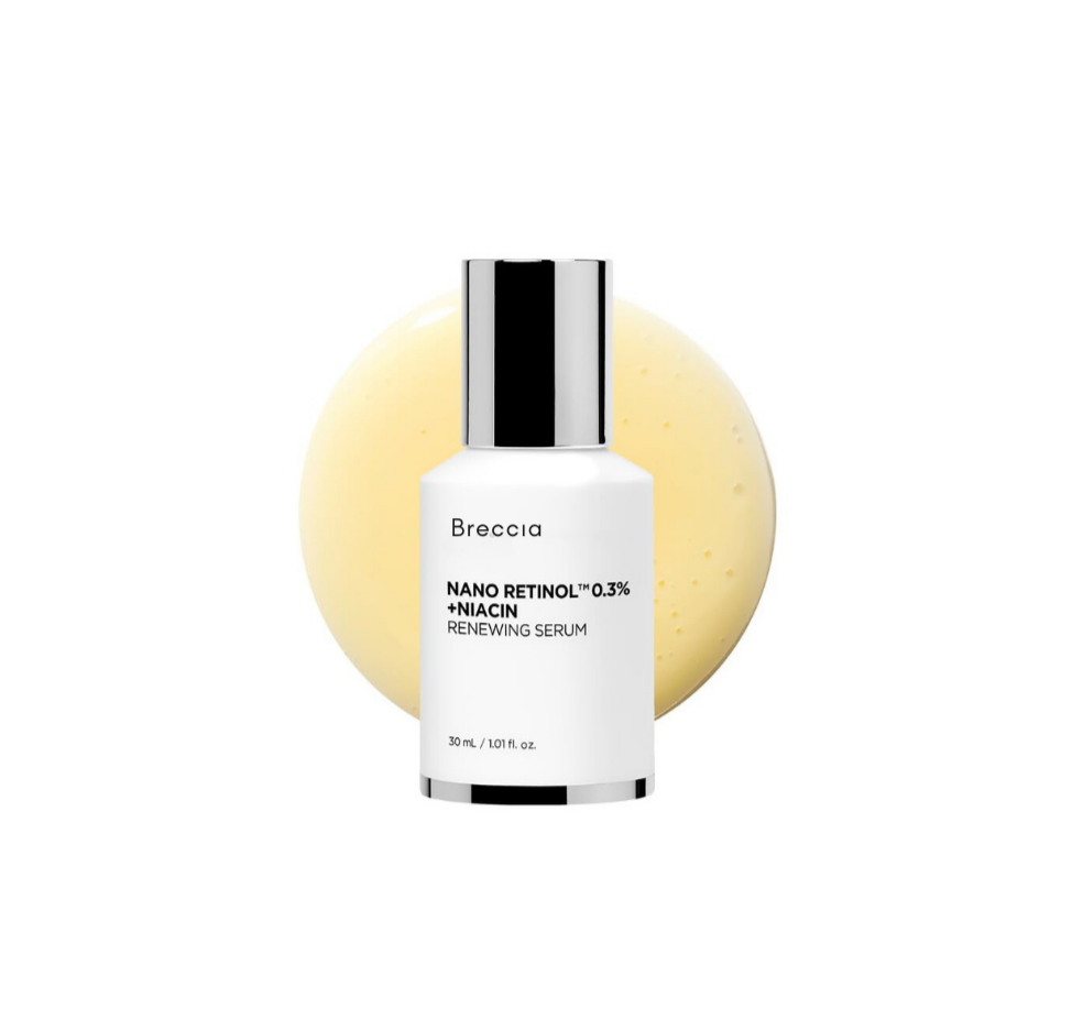 Breccia Retinol Serum for Anti-Aging, Textured skin | 0.11% Retinol, 5% Niacinamide, 20+Soothing Ingredients Gentle for Beginner (30ml /1.01 fl.oz.)